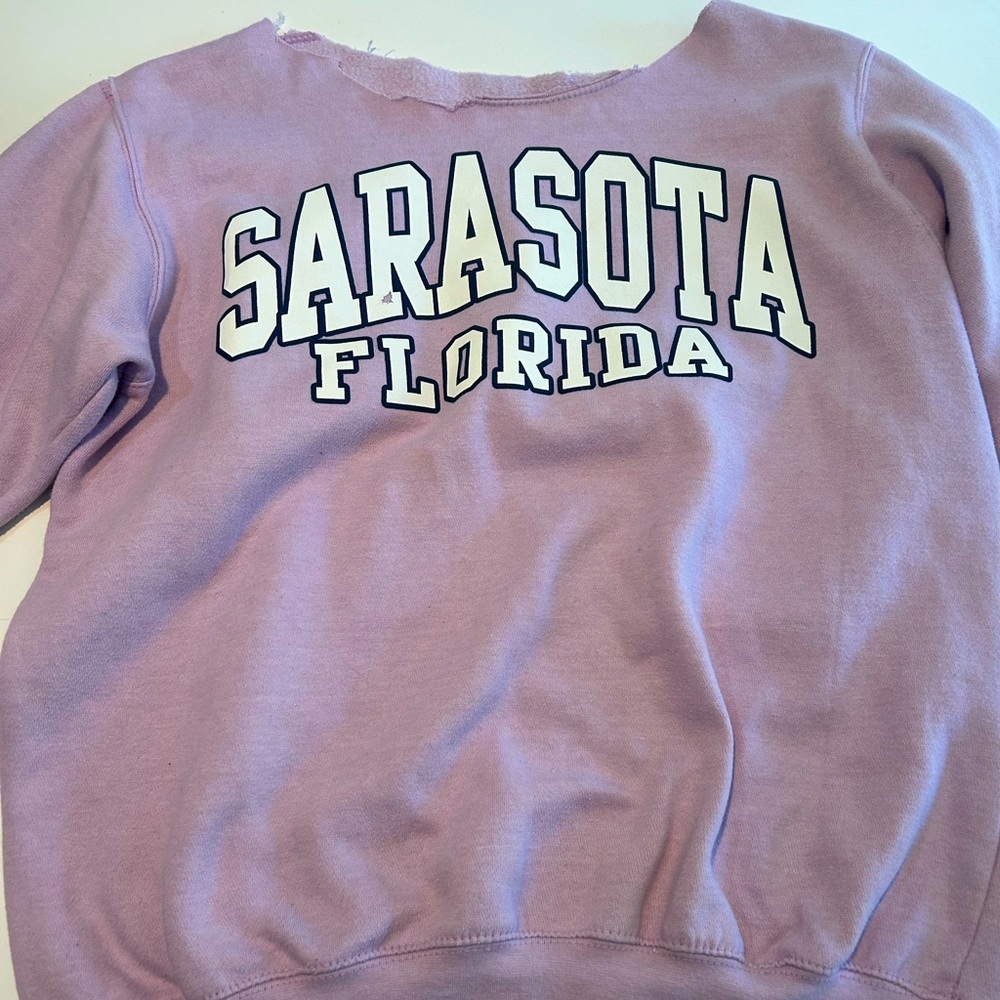 purple sarasota flordia crewneck from boutique in florida